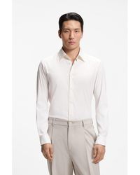 BOSS - Performance Regular-Fit Shirt With Micro Pattern - Lyst