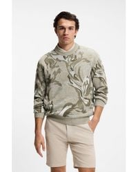 BOSS - Relaxed-Fit Sweater With Jacquard-Knit Pattern - Lyst