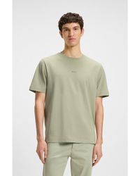 BOSS - Stretch-Cotton T-Shirt With Logo Print - Lyst