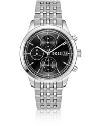 BOSS - Stratus Chronograph Watch With Seven-Link Bracelet - Lyst