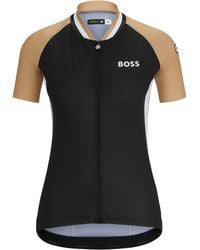 BOSS - X ASSOS Jersey-Top mit UPF 50+, Branding und drei Taschen auf der Rückseite - Lyst