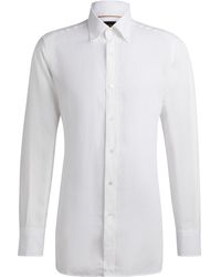 BOSS - Lang geschnittenes Regular-Fit Hemd aus Leinen mit Button-Down-Kragen - Lyst