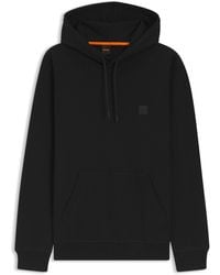 BOSS - Hoodie Van Katoenen Badstof Met Logopatch - Lyst