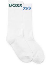 BOSS - Two-pack Of Short Logo Socks In A Cotton Blend - Lyst