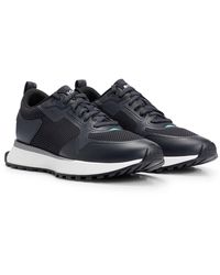 BOSS - Mixed-material Trainers With Mesh Details And Branding - Lyst
