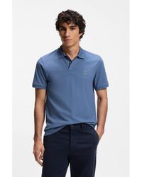 BOSS - Stretch-Cotton Slim-Fit Polo Shirt With Logo Patch - Lyst