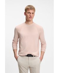 BOSS - Cotton-Blend Sweater With Bodymapping Structure - Lyst