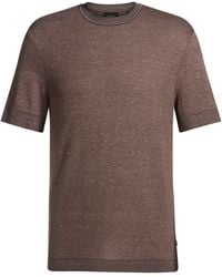 BOSS - Regular-Fit T-Shirt Aus Baumwoll-Mix Mit Leinen- Und Seiden-Anteil - Lyst