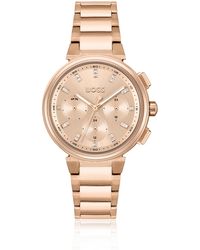 BOSS - Gold-tone Watch With Tonal Dial - Lyst