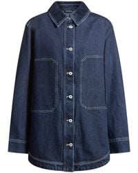 HUGO - Oversized Denim-Jacke Mit Kontrastierenden Nähten - Lyst