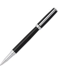 BOSS - Glossy-black Lacquer Rollerball Pen With Logo Ring - Lyst