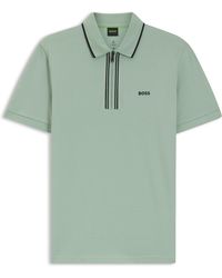BOSS - Active Slim-Fit Poloshirt Aus Feuchtigkeitsregulierender Stretch-Baumwolle - Lyst
