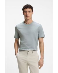 BOSS - Cotton-Jersey T-Shirt With Logo Detail - Lyst