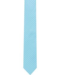 Blue for Men Mens Accessories Ties HUGO Silk Jacquard Tie With All-over Pattern in Turquoise 
