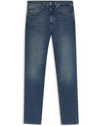 BOSS - Maine Mittelblaue Regular-Fit Jeans Aus Bequemem Stretch-Denim - Lyst