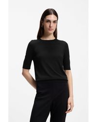 BOSS - Slim-Fit Short-Sleeved Sweater - Lyst