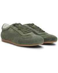 BOSS - Suede Trainers With Logo Details - Lyst