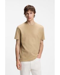 HUGO - Cotton-Blend T-Shirt With Creased Effect - Lyst