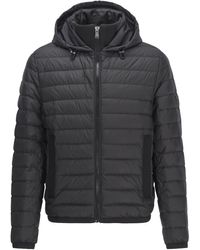 BOSS by Hugo Boss Waterafstotende Donsjas Met Kleurrijke Voering - Zwart