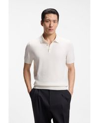 BOSS - Regular-Fit Knit Polo - Lyst