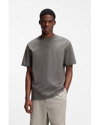 HUGO - Relaxed-Fit T-Shirt With Central Logo Detail - Lyst
