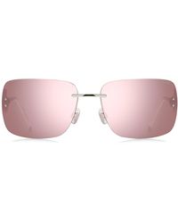 HUGO - Sonnenbrille Mit Rosafarbenen Gläsern Und Stack-Logo An Den Bügeln - Lyst