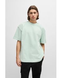 HUGO - Oversized-fit All-gender T-shirt In Cotton With Logo Label - Lyst