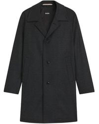 BOSS - Relaxed-Fit Mantel Aus Karierter Wolle Mit Kaschmir - Lyst