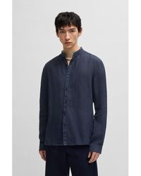 HUGO - Dark Blue Men's Shirts Size L - Lyst