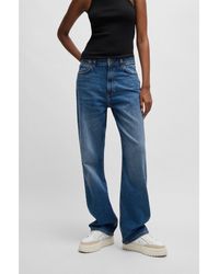 HUGO - Long-Length Straight-Fit Jeans - Lyst