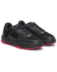 HUGO - Trainers With Mesh And Faux Leather - Lyst