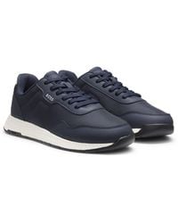 BOSS - Low-Top Trainers With Textured Uppers - Lyst