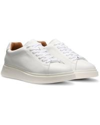 BOSS - Leren Sneakers Met Rubberen Buitenzool - Lyst