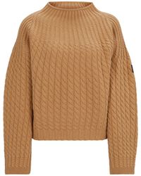 BOSS - Equestrian Cropped Sweater - Lyst