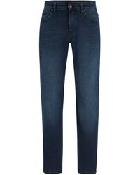 BOSS - Blaue Slim-Fit Jeans aus Performance-Stretch-Denim - Lyst
