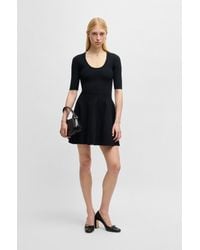 BOSS - Black Women's Knitted Dresses Size S - Lyst