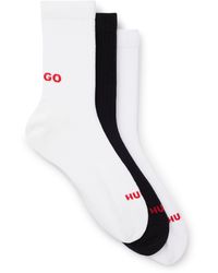 HUGO - Dreier-Pack kurze Socken mit Logo-Details - Lyst