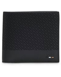BOSS - Monogram Wallet With Plain Trims - Lyst
