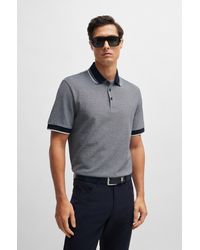 BOSS - Oxford-cotton-piqu Polo Shirt With Logo Detail - Lyst