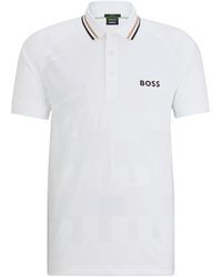 BOSS - X MATTEO BERRETTINI slim-Fit Poloshirt aus Funktions-Jacquard-Jersey - Lyst