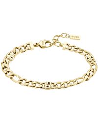 BOSS - Bracelet Doré À Monogrammes Double B - Lyst