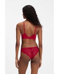 BOSS - Lace Briefs With Mesh Pleating Details - Lyst