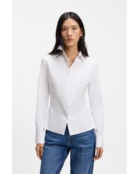 BOSS - Slim-Fit Blouse - Lyst