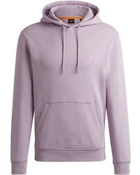 BOSS - Cotton-terry Hoodie With Logo Patch - Lyst