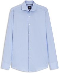 BOSS - Chemise Slim En Twill De Coton À Micro Motif - Lyst