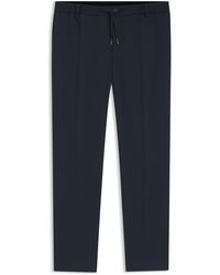 BOSS - Modern-Fit Twill Broek Van Elastische Keperstof - Lyst
