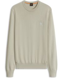 BOSS - Pullover Aus Baumwoll-Mix Mit Logo-Patch - Lyst