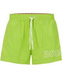 BOSS by HUGO BOSS Short de bain à séchage rapide avec logo contouré - Vert