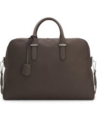 BOSS - Weekendtas Van Generfd Leer Met Reliëflogo - Lyst