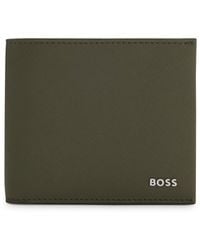 BOSS - Structured Folding Wallet With Metal Logo Lettering - Lyst